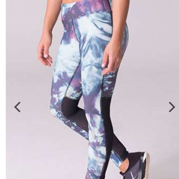 Daub Active Full Length Ava Yoga Leggings – Seafoam/Black Mesh Medium - Picture 14 of 14